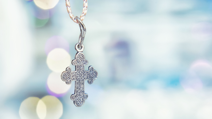 a silver cross