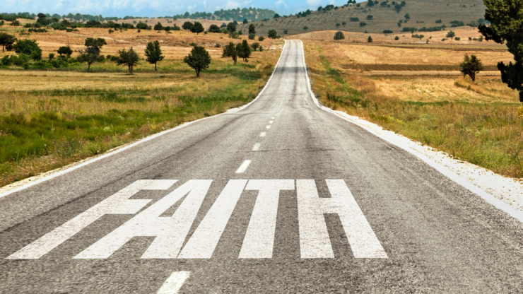 Faith sign on country road