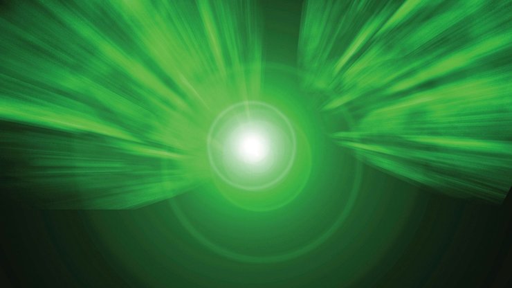 Abstract green light