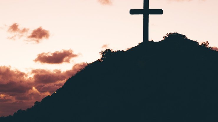 Cross, Faith, Hill, Landscape, Religion, Christ, God