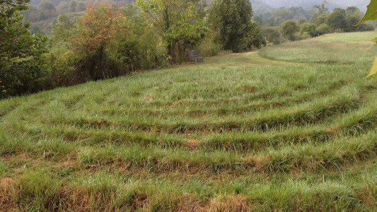 Labyrinth, Maze, Faith, Church, Outside, Nature, Scenic