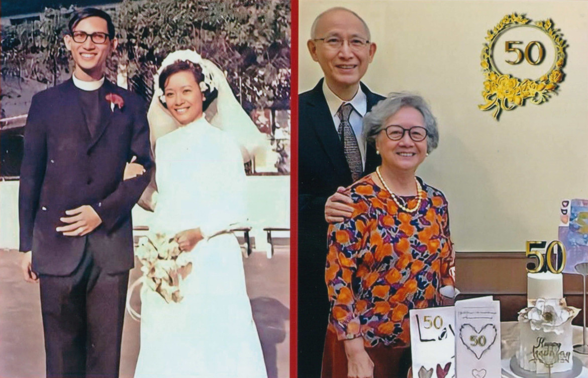 陳衍昌牧師與太太汪志堅女士結婚超過五十載，二人感謝上主恩典。